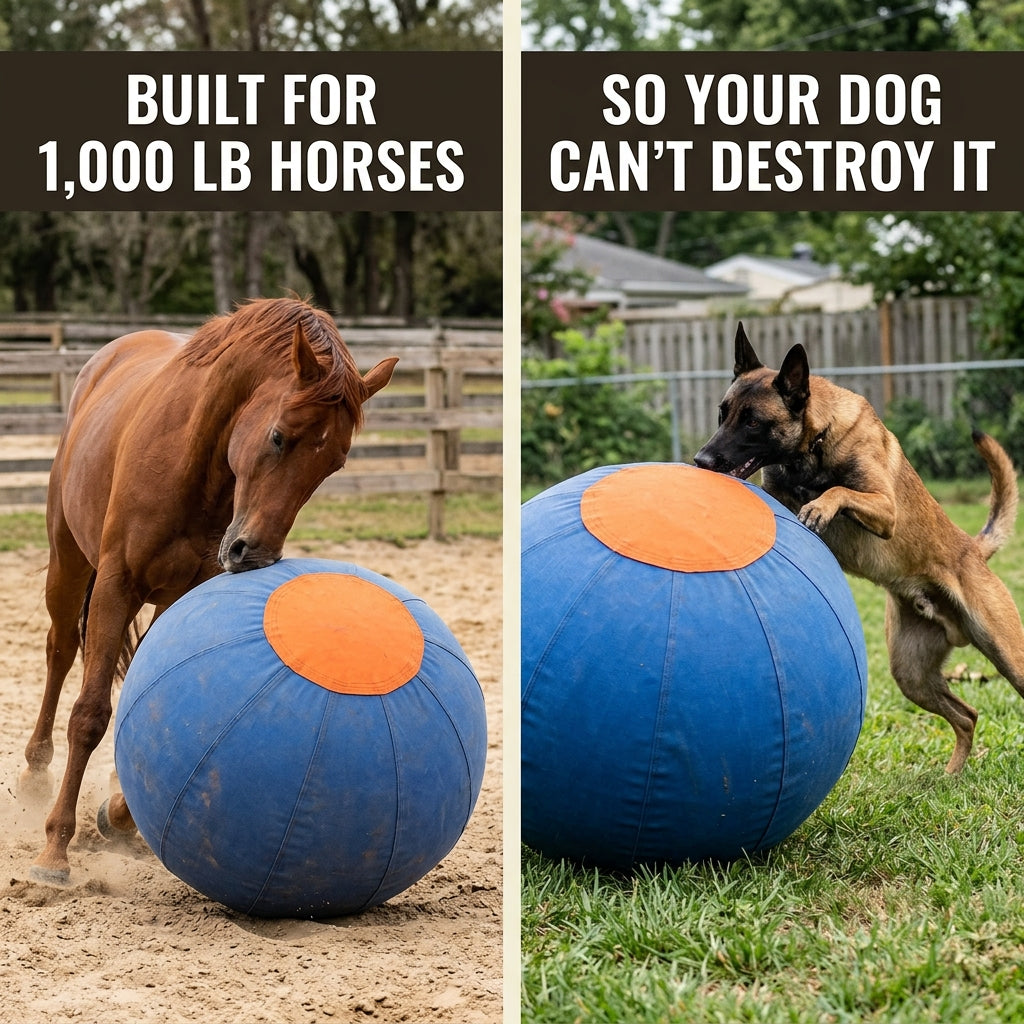 Built for 1,000 lb horses, so your dog cannot destroy it