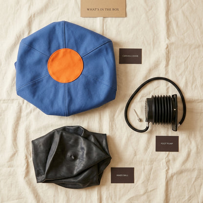 What is in the box: cover, inner ball and pump