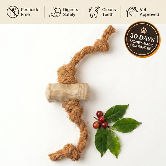 Kofibone™ Coffee Wood & Coconut Rope Chew
